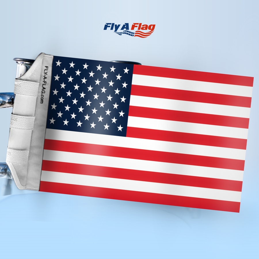 American Flag, 12 by 18 inch double-sided flag with Velcro straps