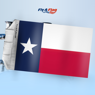 Texas State Flag, 12 by 18 inch double-sided flag with Velcro straps
