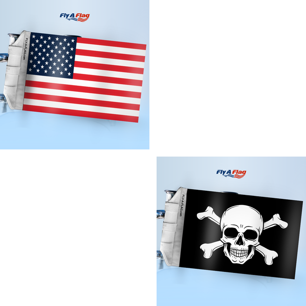 American Flag + Jolly Roger Flag Bundle