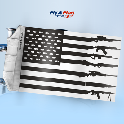 Firearms Stars & Stripes Flag, 12 by 18 inch double-sided flag with Velcro straps
