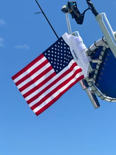 American flag on a boat, from Denai R.'s review